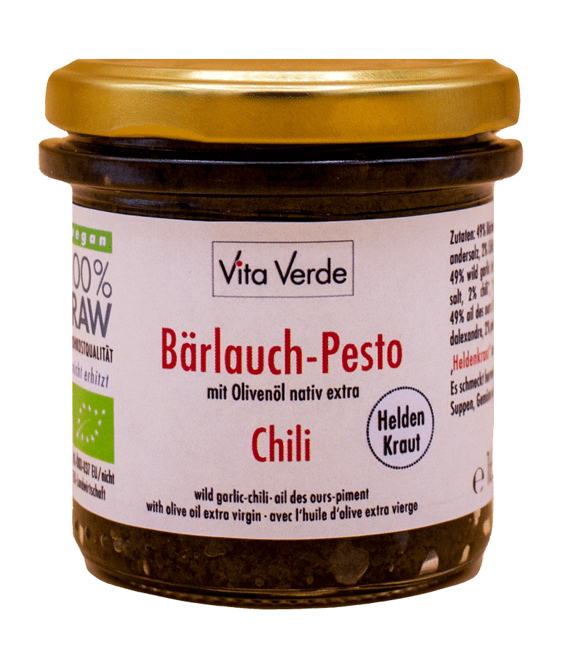 HELDENKRAUT, Bio-Bärlauch-Chili-Pesto, 165 ml - Naturkost · Bio · Oliven