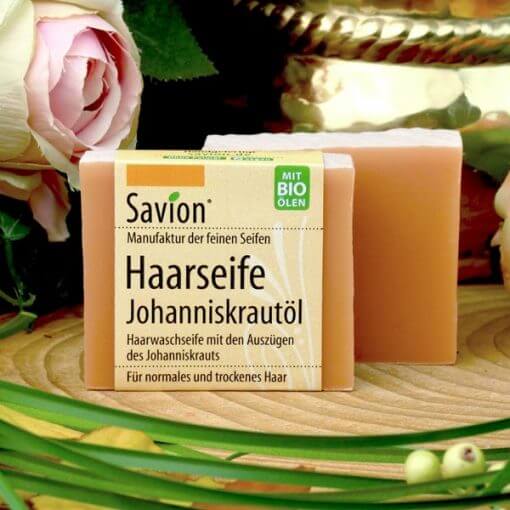 Savion Haarwaschseife Johanniskrautöl, 85 g