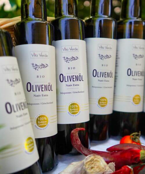 6 Flaschen Vita Verde Bio-Olivenöl