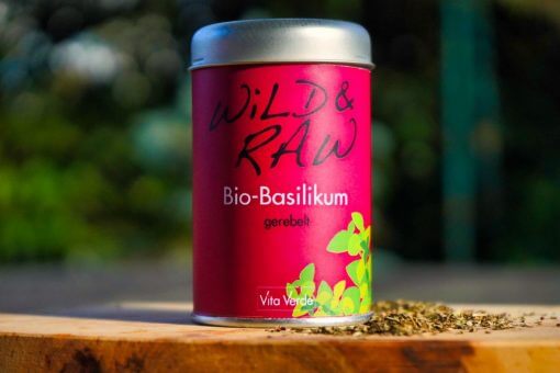 Vita Verde Wild & Raw Bio-Basilikum in Dose Produktbild