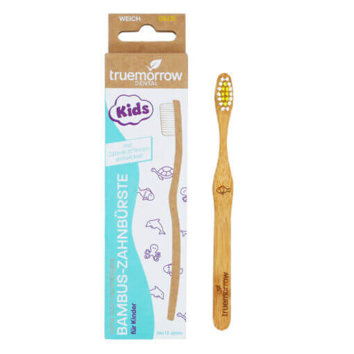 Truemorrow Bambus-Zahnbürste ‘gelb’ für Kinder 