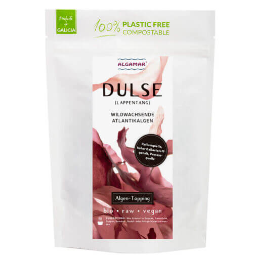 vorderseite algamar-dulse-topping 100 g flocken bei Vita Verde