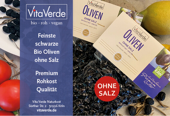 Anzeige Oliven ohne Salz