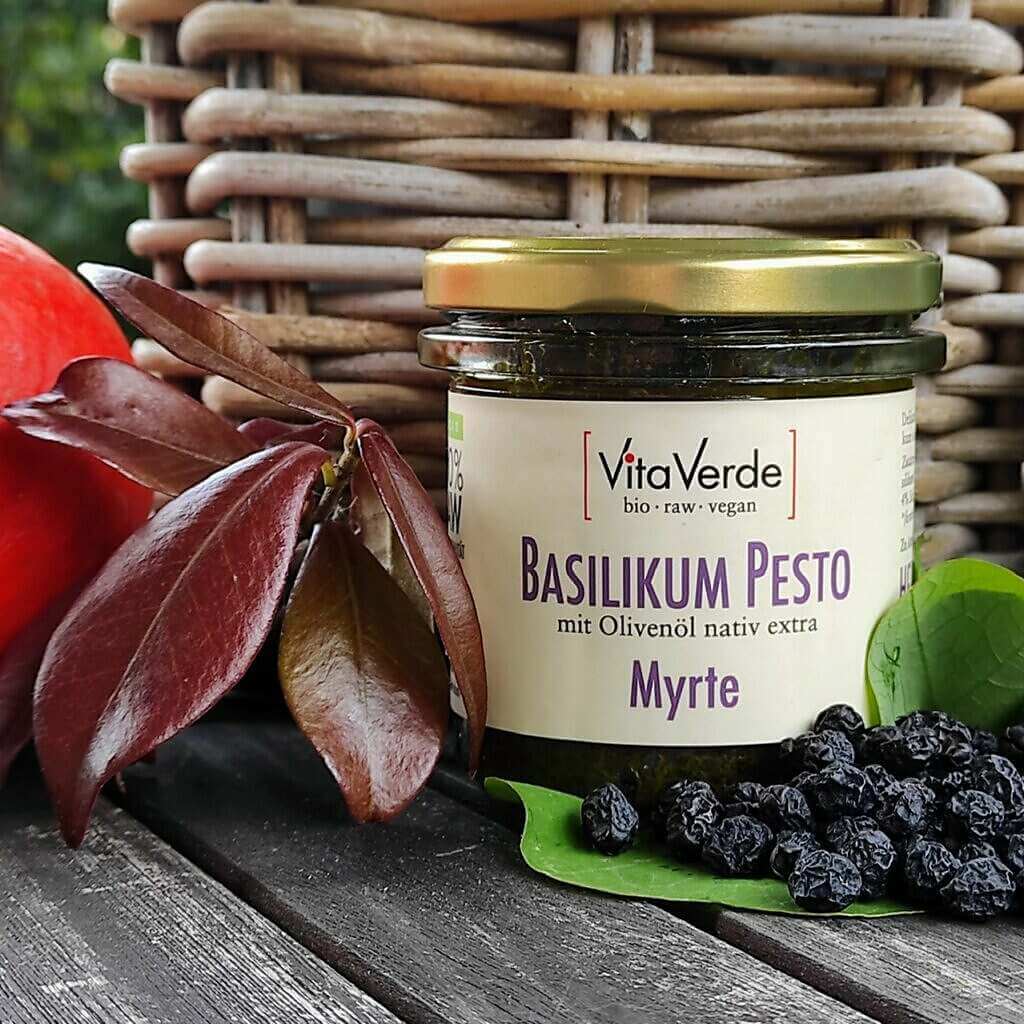 myrtenbeeren-basilikum-pesto