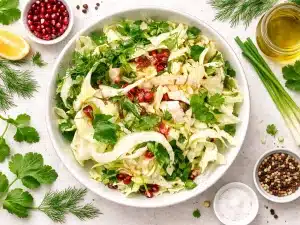 Spitzkohl-💛-Kraeuter-und-Granatapfel