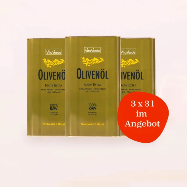 Jetzt im Angebot: 3x3 Liter Olivenöl nativ extra bei Vita Verde Naturkost!
Der Sommer steht vor der Tür – Zeit, dich mit hochwertigem Olivenöl einzudecken!
Hol dir das mediterrane Lebensgefühl nach Hause und genieße die sonnige Jahreszeit mit der vollen Kraft der Natur.

👉 Jetzt zugreifen und genießen!
https://www.vitaverde.de/produkt/vita-verde-bio-olivenoel-nativ-extra-peloponnes-3-x-3-l/

#Olivenöl #Angebot #Sommergenuss #Mediterran #VitaVerde #Naturkost #Rohkost #Bioqualität #GesundeErnährung #Vegan #CleanEating #Kaltgepresst #Mittelmeerfeeling #Feinkost #Olivenliebe